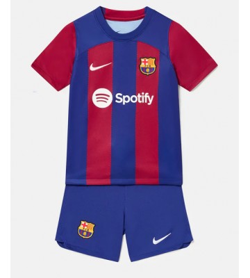 Barcelona Hemmakläder Barn 2023-24 Kortärmad (+ Korta byxor)